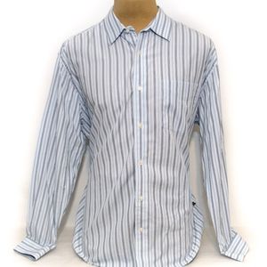 Roots Mens Shirt Long Sleeve Blue Striped XXL